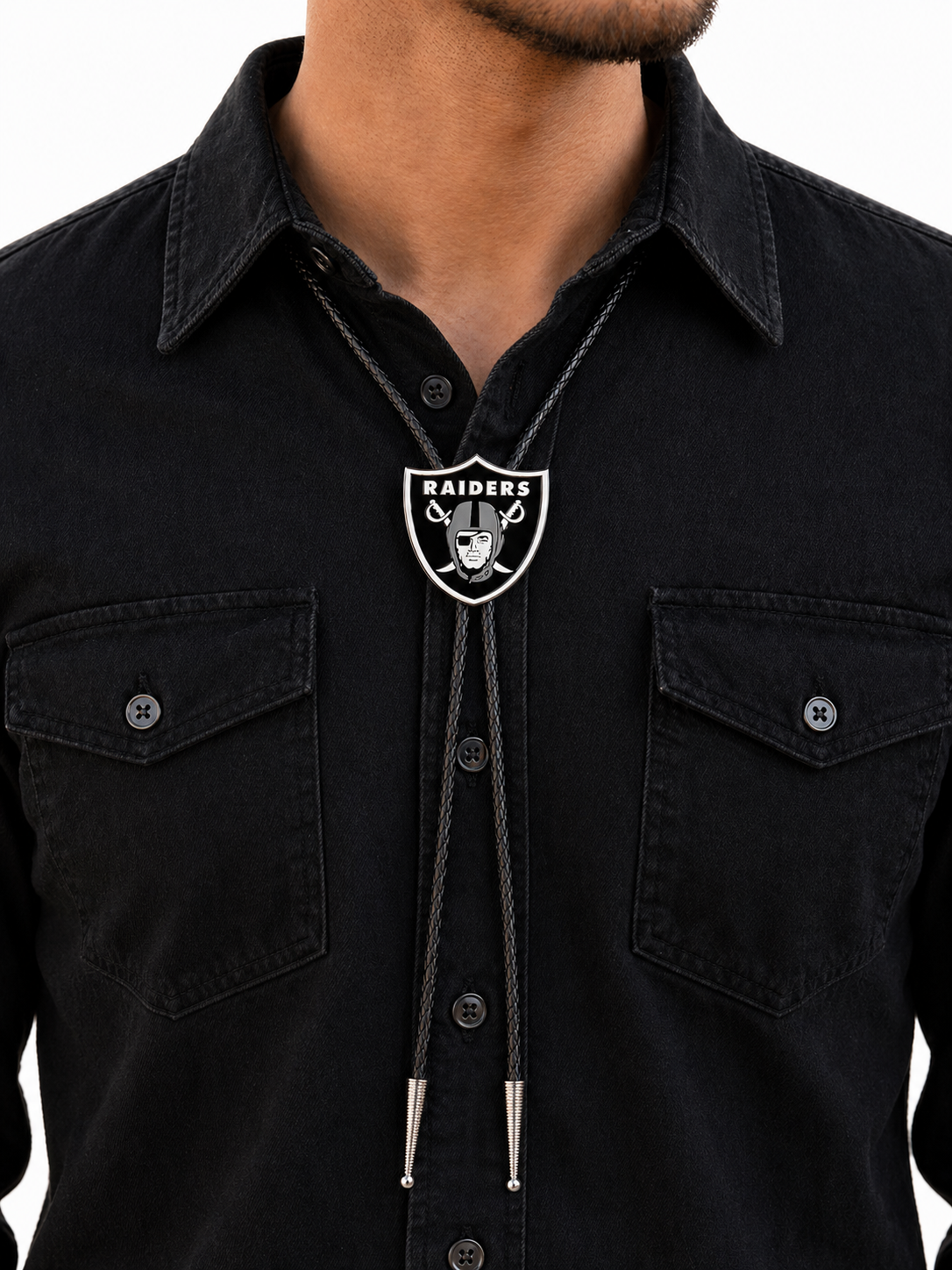 Las Vegas Raiders Bolo Tie – NFL Fan Game Day Accessory