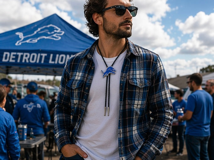 Detroit Lions Bolo Tie – NFL Fan Game Day Accessory