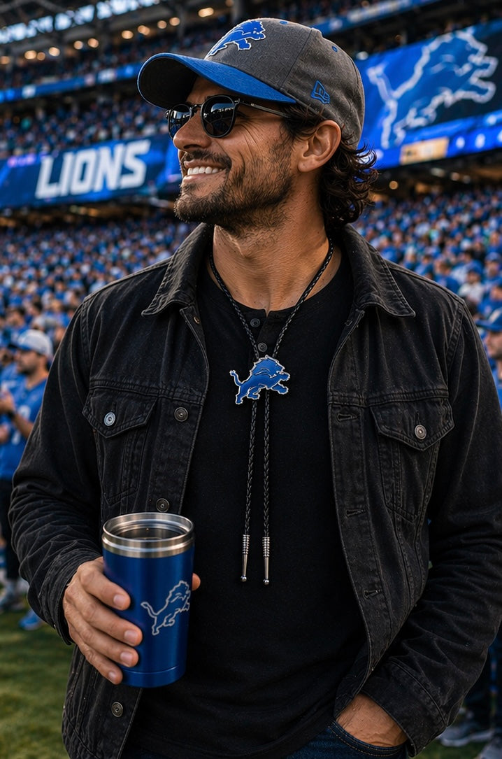 Detroit Lions Bolo Tie – NFL Fan Game Day Accessory